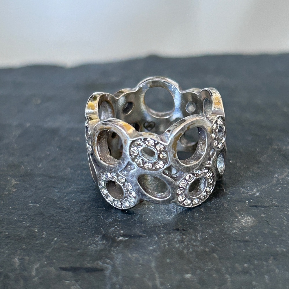 Brighton Silver Ring Circle Design Size 6